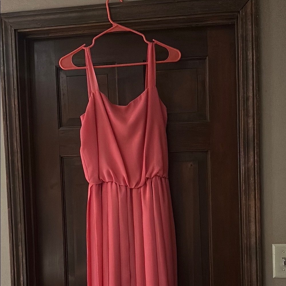 Elegant Pink Sleeveless Dress